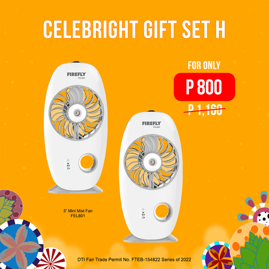 Firefly 3 inch Multifunction Handy Mist Fan 2 pcs. Gift Set