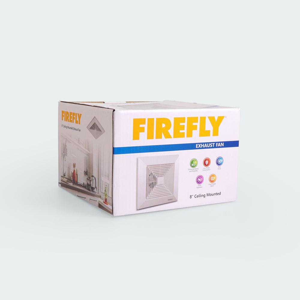 Firefly Ceiling Mounted Exhaust Fan Slim Radial Grille