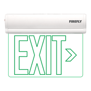 Firefly Single-Faced Exit Light with Wall / Ceiling Mount Option (Exit Right Arrow)