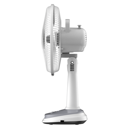 Firefly 12" Rechargeable Desk Fan with Emergency Solar Panel and Lamps