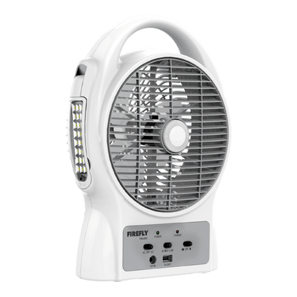 Firefly Rechargeable 8" Oscillating 3-Speed Fan w/ USB Charging Port