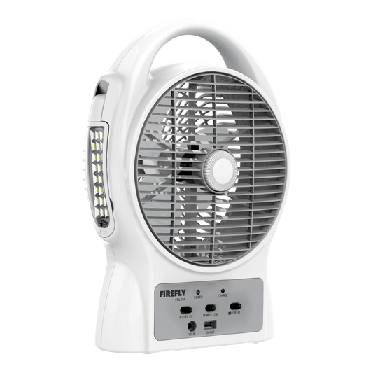 Firefly Rechargeable 8" Oscillating 3-Speed Fan w/ USB Charging Port