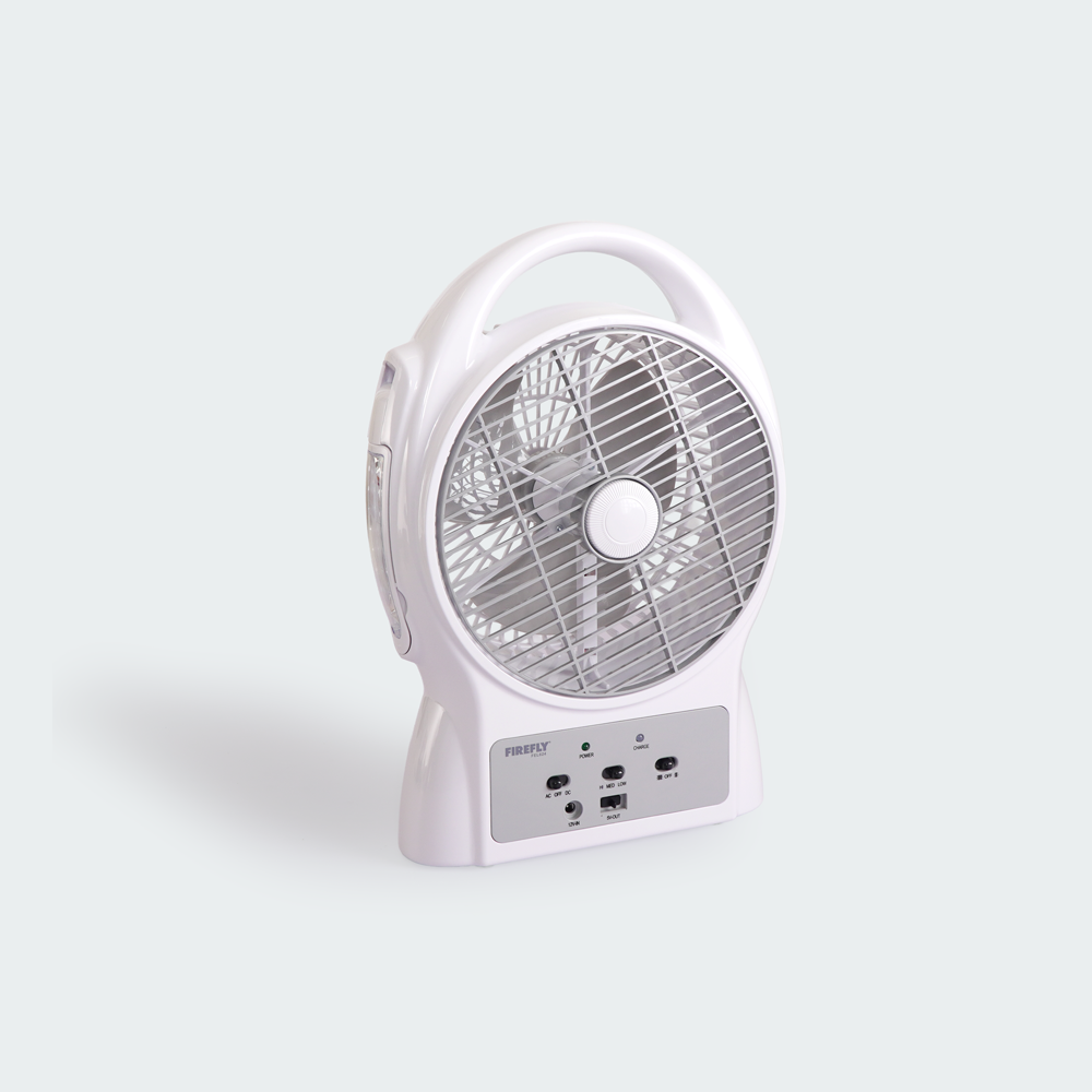 Firefly Rechargeable 8" Oscillating 3-Speed Fan w/ USB Charging Port