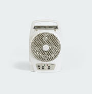 Firefly Rechargeable LED 8" Oscillating 2-Speed w/ 18 LED Desk Light