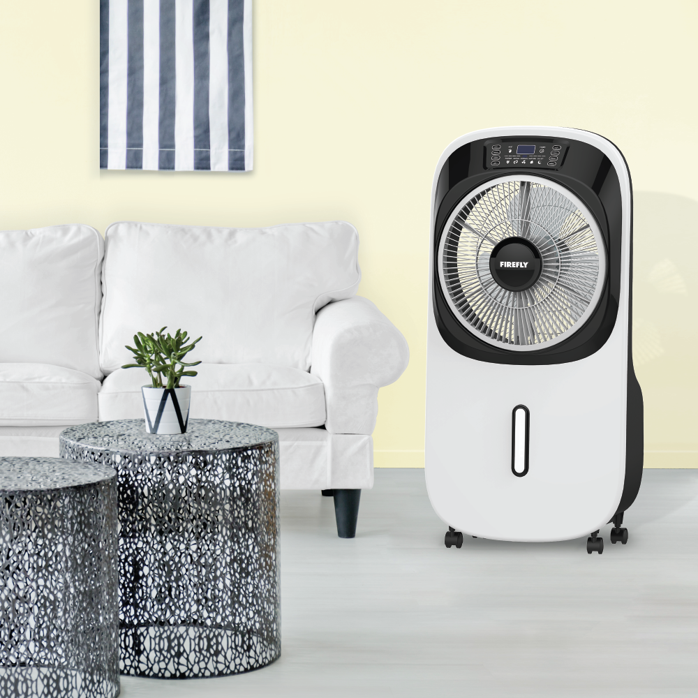 ttestFirefly Rechargeable 10" inch Mist Fan with Digital LED Display andRemote Control