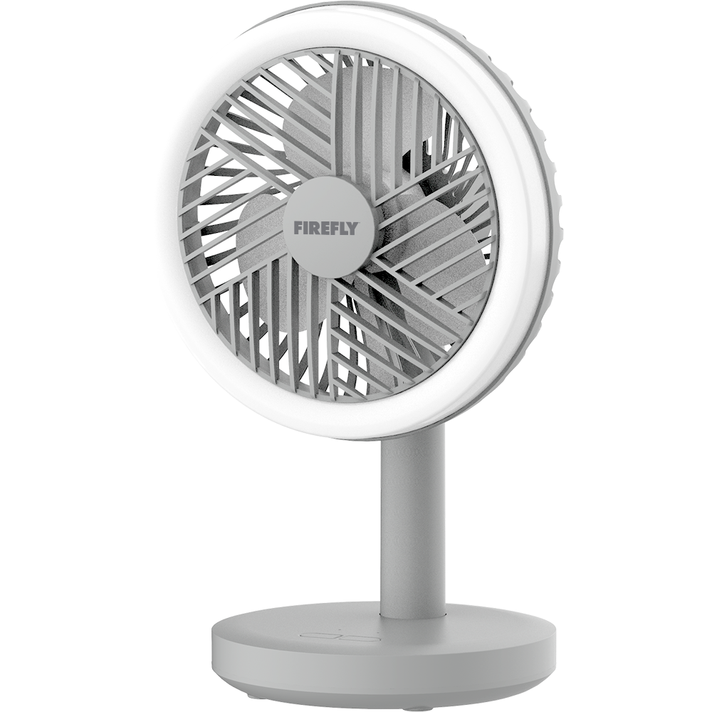 Rechargeable Mini Fan with Ring Light