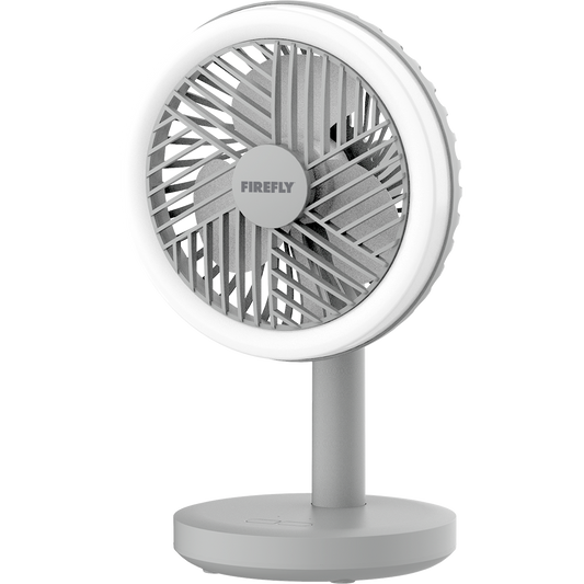 Rechargeable Mini Fan with Ring Light