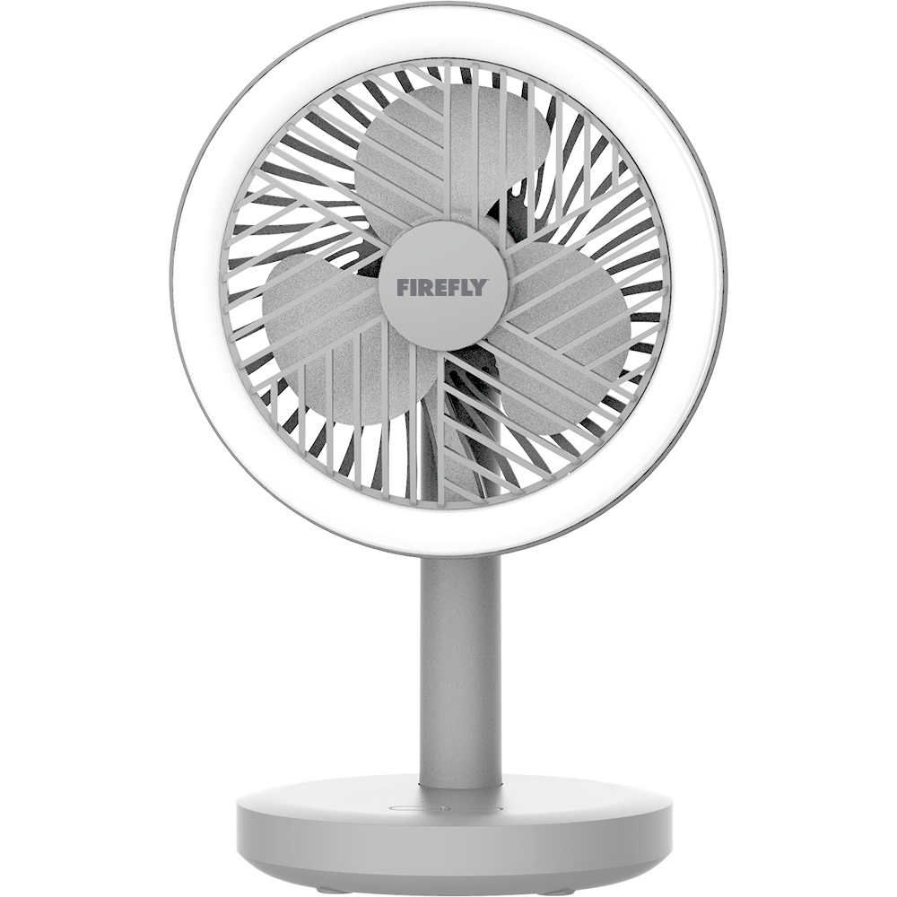 Rechargeable Mini Fan with Ring Light