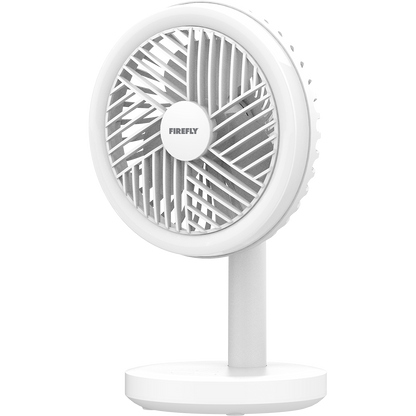 Rechargeable Mini Fan with Ring Light