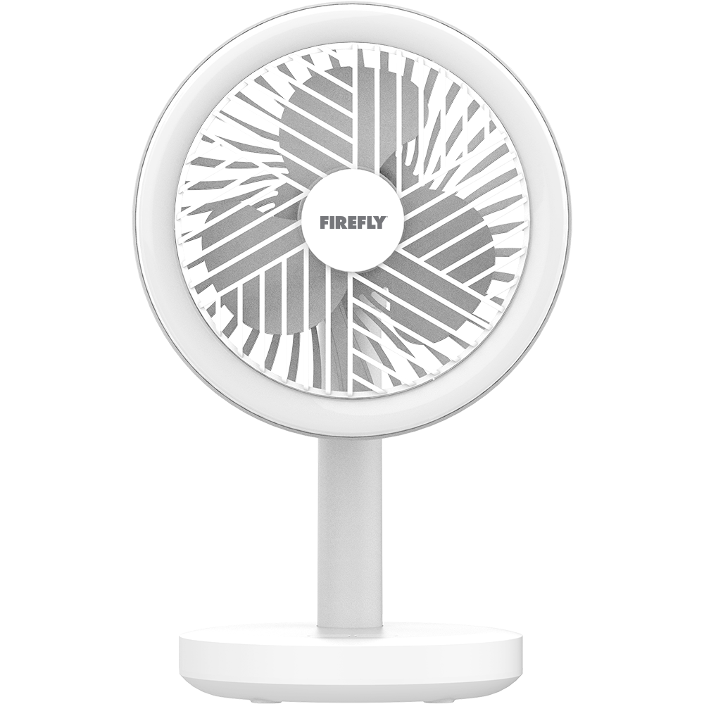 Rechargeable Mini Fan with Ring Light