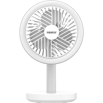 Rechargeable Mini Fan with Ring Light