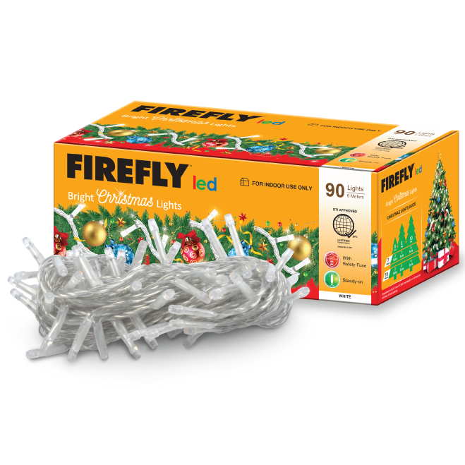 Firefly Snowy Christmas Lights 90LED 6 meters