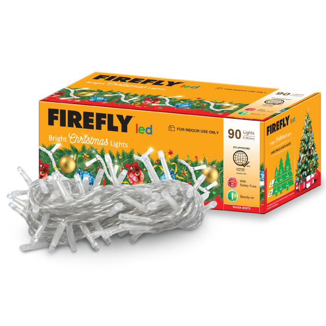 Firefly Snowy Christmas Lights 90LED 6 meters