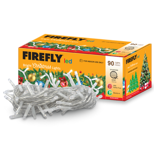 Firefly Snowy Christmas Lights 90LED 6 meters