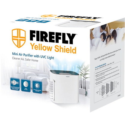 Firefly Yellow Shield Mini Air Purifier with UVC Light