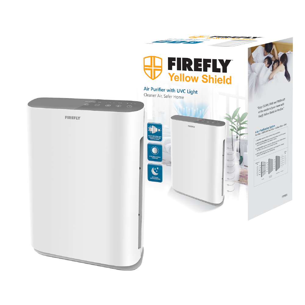 Firefly Yellow Shield Air Purifier with UVC Light (Medium)