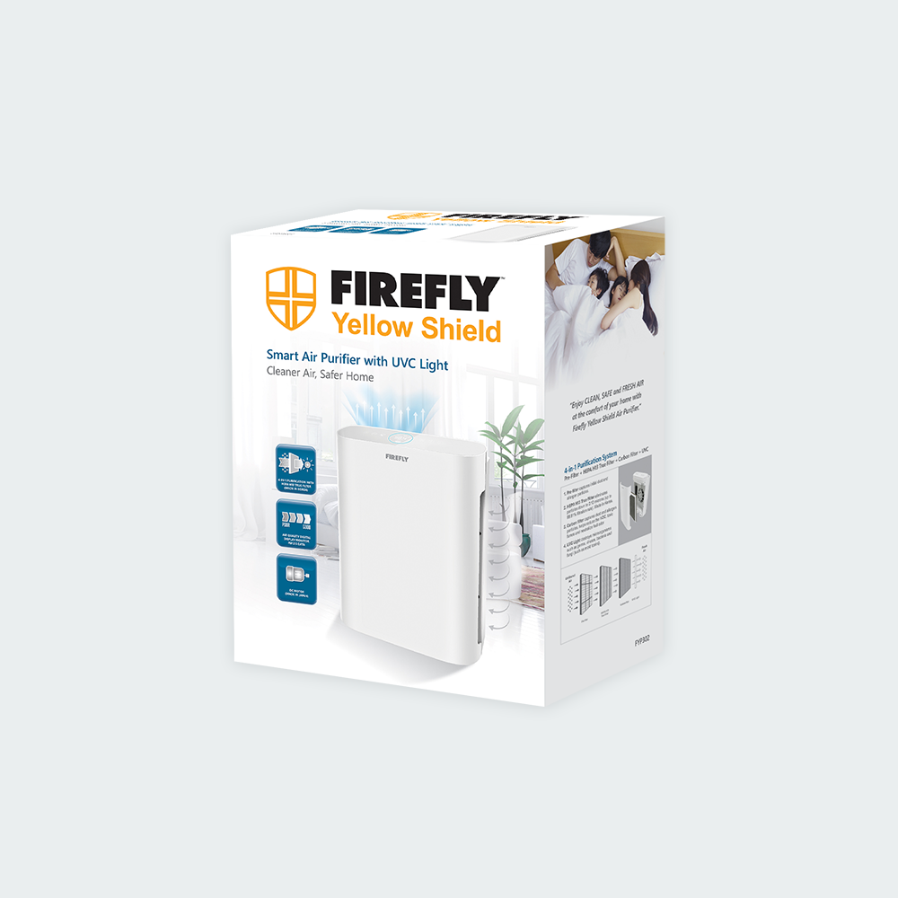 Firefly Yellow Shield Smart Air Purifier with UVC Light