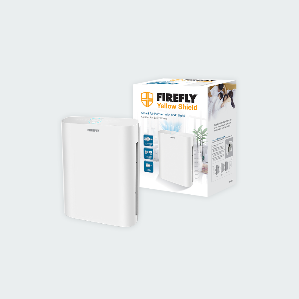 Firefly Yellow Shield Smart Air Purifier with UVC Light