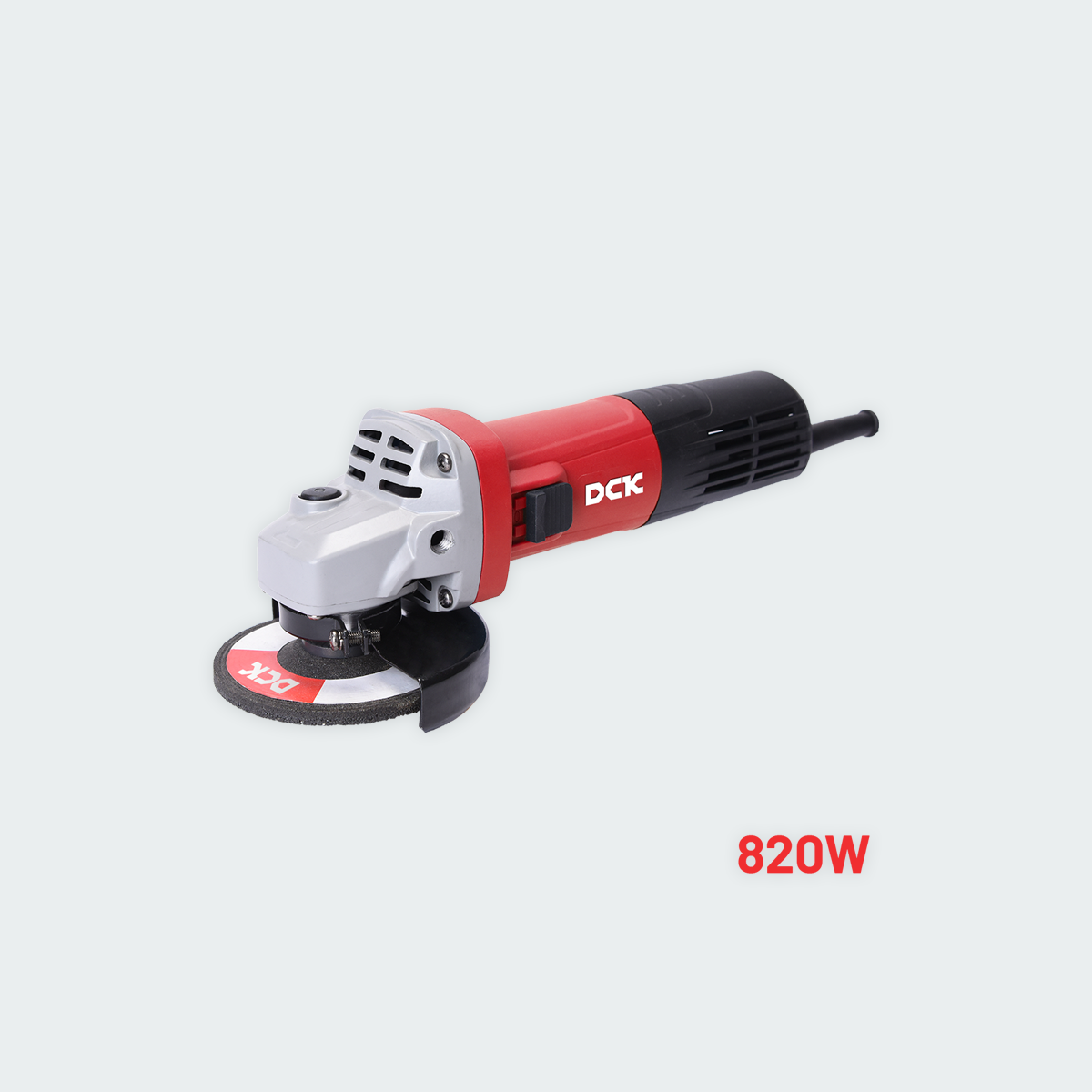 DCK Angle Grinder 4'' 820W with Auto-Stop, Slim body, Labyrinth Dustproof Struct