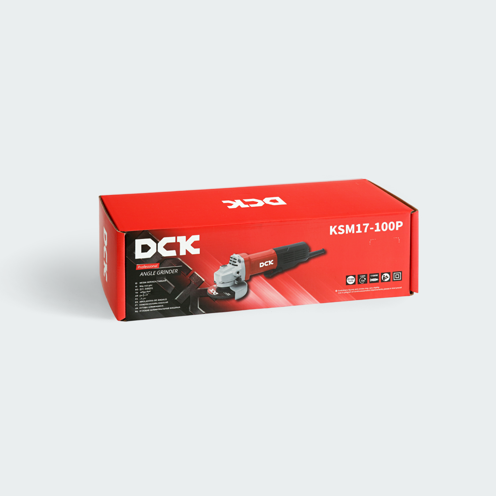 DCK Angle Grinder 4'' 1100W with slim body, auto stop carbon brush and M10 (Spin asdfasfasdfadsfsafsadf