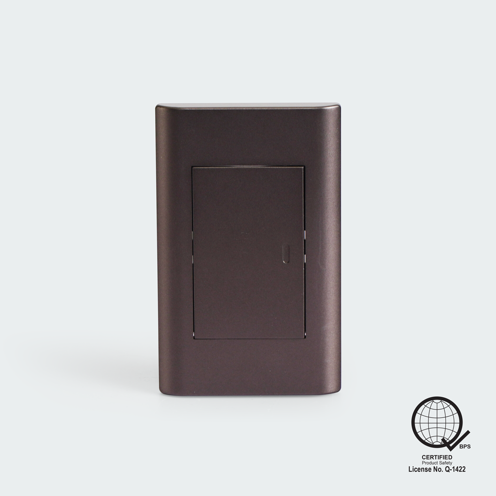 Royu Plano 1 Gang Switch Set Dark Gray