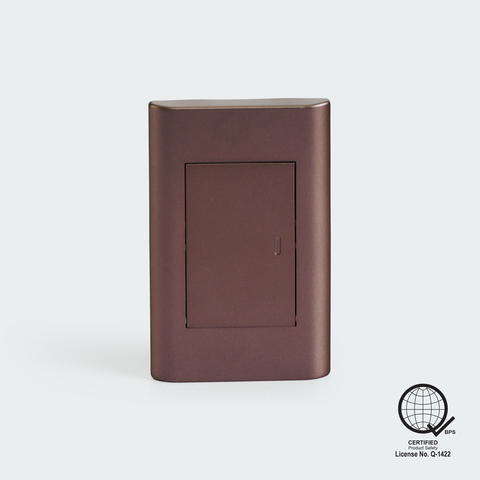 ROYU Plano 1 Gang Switch Set -Dark Wood