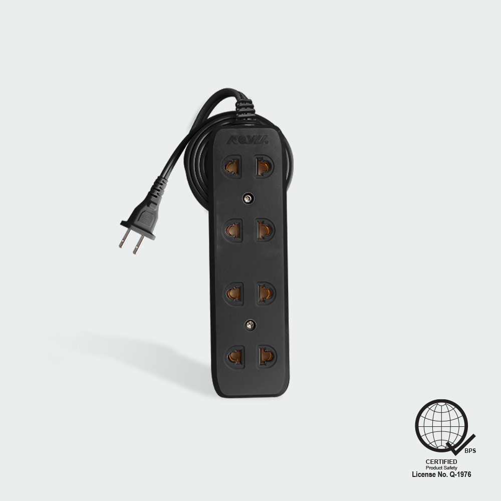 ROYU 4 Gang Universal Outlet Extension Cord