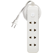 ROYU 4 Universal Outlet +1 Flat Pin Extension Cord with Push Button Switch (6M Extension)