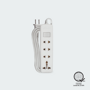 ROYU 4 Gang Universal Extension Cord with One Master Swtich