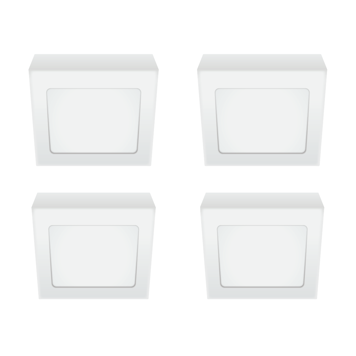 Firefly Basic Series 4-LED Square Surface Slim Downlight Value Pack