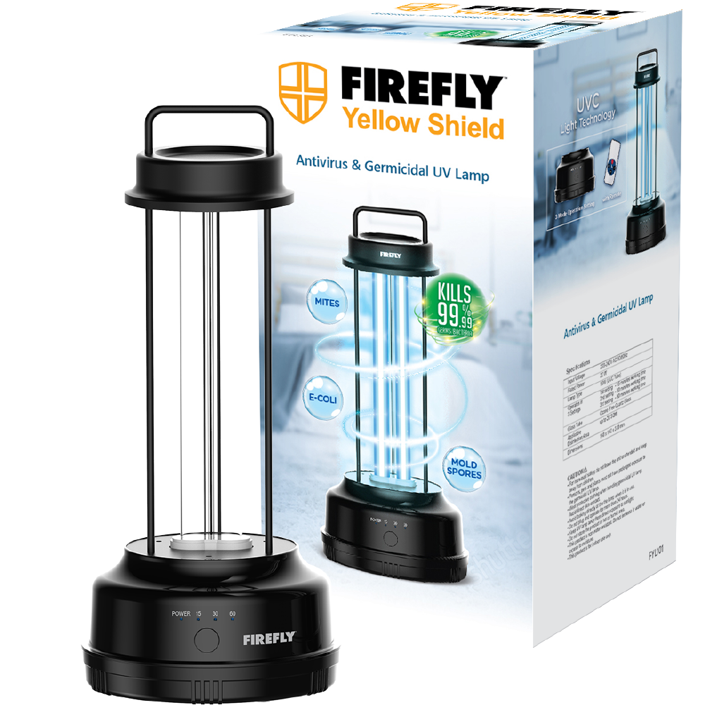 Firefly Yellow Shield Antivirus & Germicidal UV Lamp