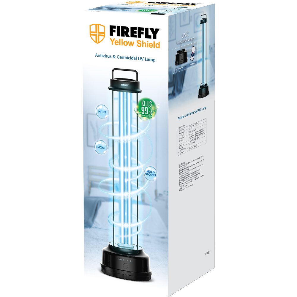 Firefly Yellow Shield Antivirus & Germicidal UV Lamp